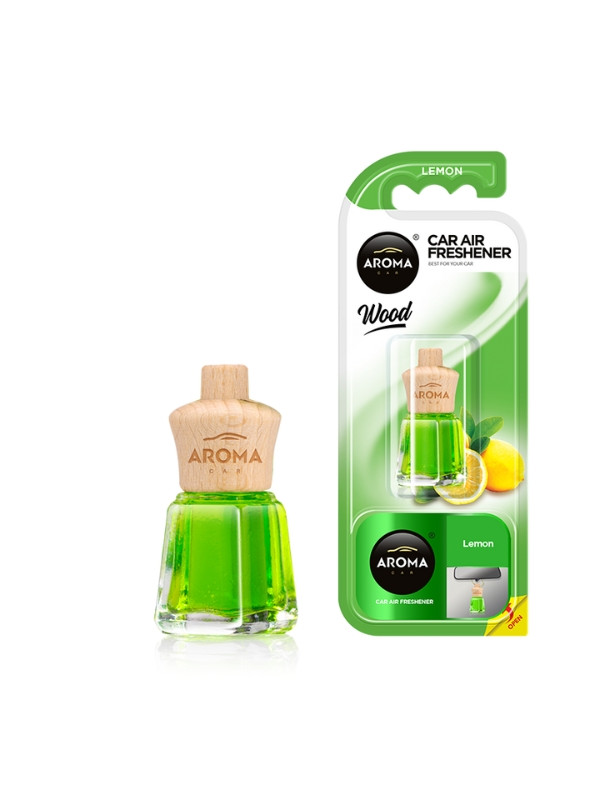 Aroma Car Wood Mini Auto luchtverfrisser Lemon 4 ml