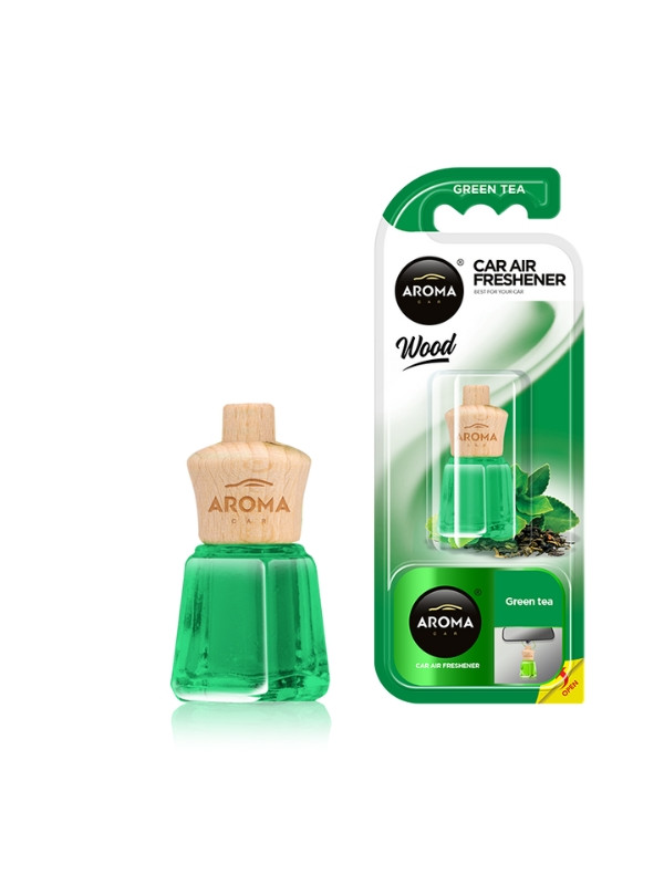 Aroma Car Wood Mini Auto luchtverfrisser Green Tea 4 ml