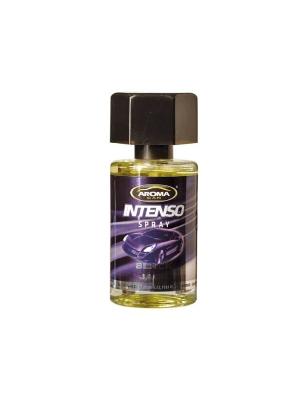 Aroma Car Intenso Auto luchtverfrisser in de vorm van een Black Jack spray 50 ml