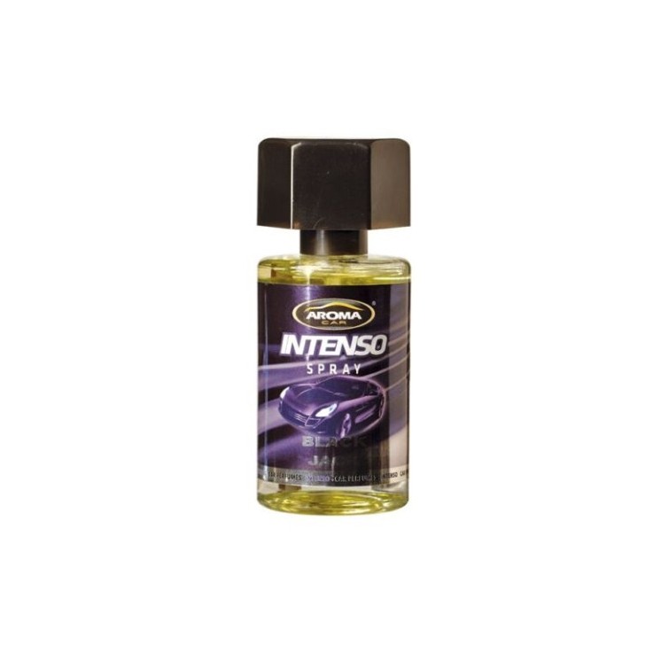 Aroma Car Intenso Auto luchtverfrisser in de vorm van een Black Jack spray 50 ml