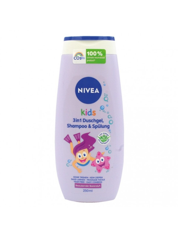 Nivea Kids 3in1 Douchegel, shampoo en conditioner Berry 250 ml