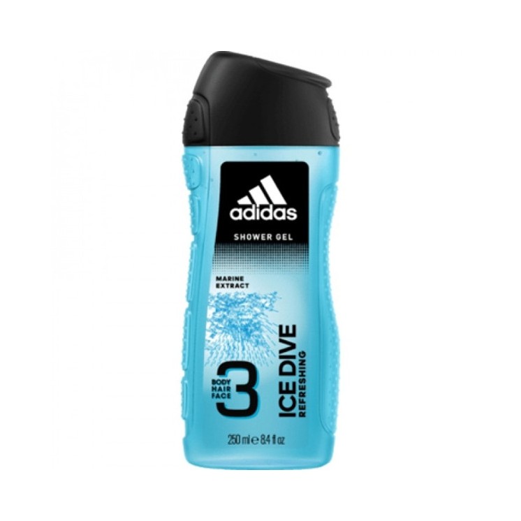 Adidas Douchegel voor heren 3in1 Ice Dive 250 ml