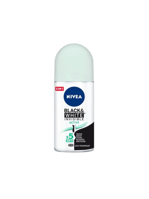 Nivea Roll-on Invisible Black & White Active Women 50 ml