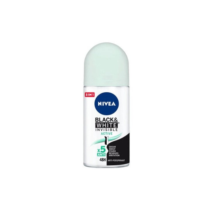 Nivea Roll-on Invisible Black & White Active Women 50 ml