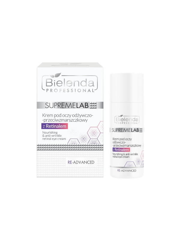 Bielenda Professional SUPREMELAB nourishing and anti-wrinkle eye cream with 0.03% Retinal 15 ml