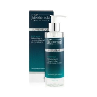 Bielenda Professional SUPREMELAB Men Line verfrissende en reinigende gezichtswasgel 200 ml