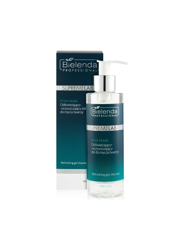 Bielenda Professional SUPREMELAB Men Line verfrissende en reinigende gezichtswasgel 200 ml