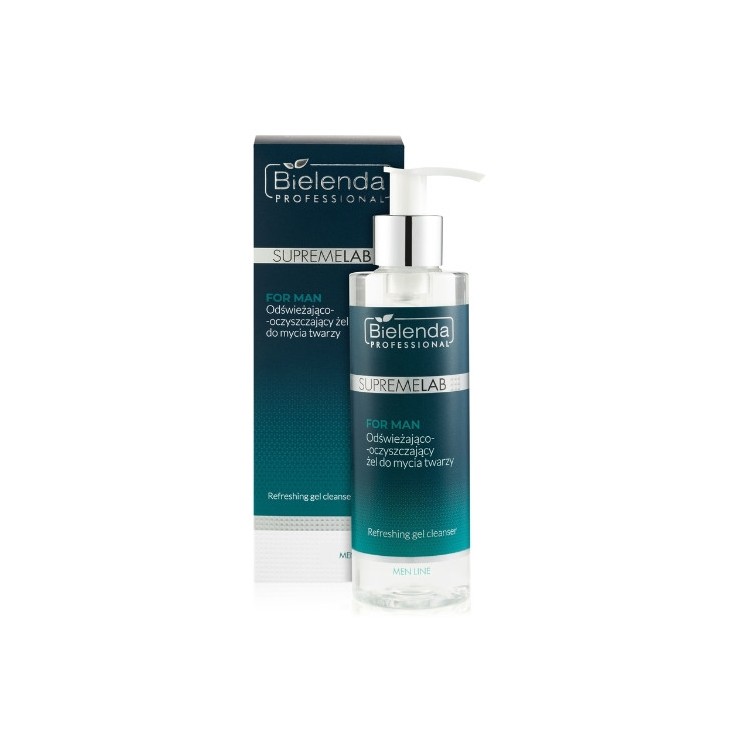 Bielenda Professional SUPREMELAB Men Line verfrissende en reinigende gezichtswasgel 200 ml