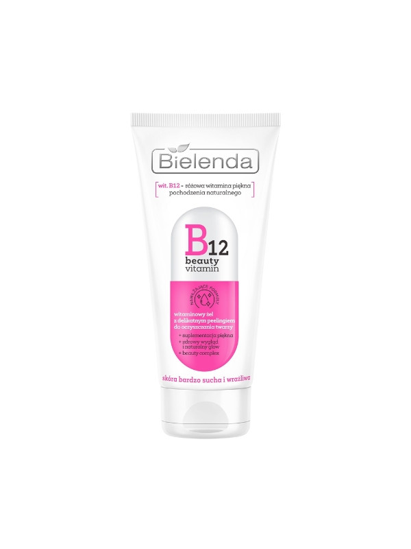 Bielenda B12 Beauty Vitamin Gezichtswasgel met peeling 150 ml