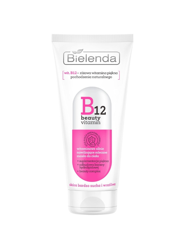 Bielenda B12 Beauty Vitamin vitamin, milk Strongly moisturizing body butter 200 ml