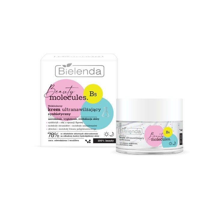 Bielenda Beauty Molecules moleculair, synbiotisch Ultra-hydraterende gezichtscrème 50 ml