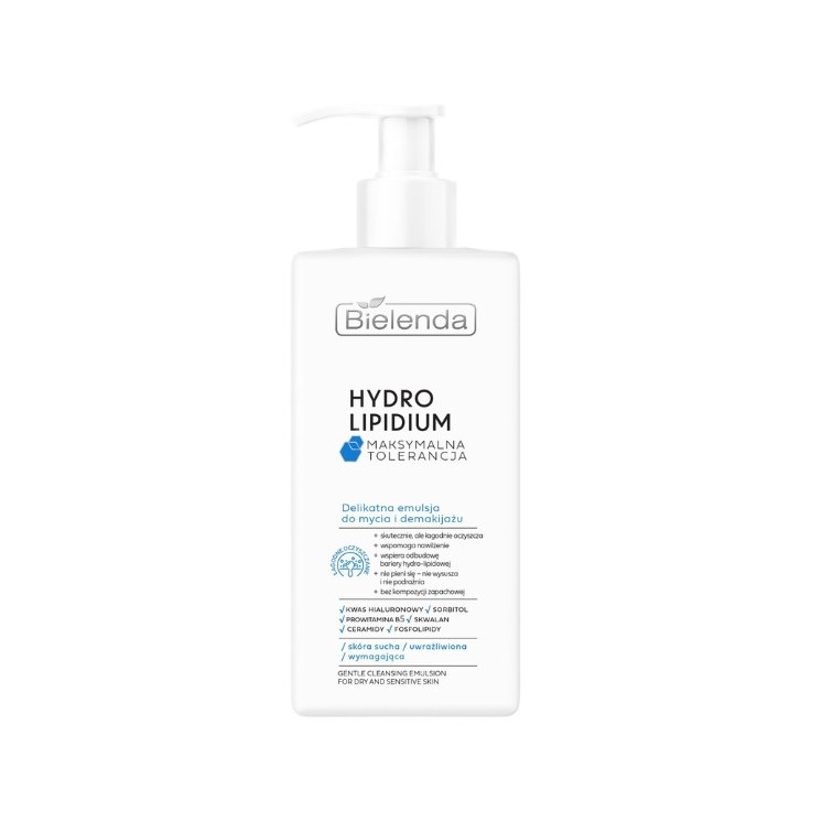 Bielenda Hydro Lipidium delicate face wash en make-up remover emulsie 300 ml