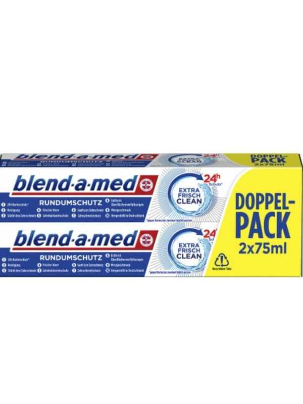 Blend-a-med Tandpasta Extra Fresh Clean 2x75 ml