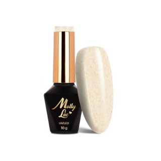 MollyLac /715/ Hybrid-Nagellack mit Sweater-Effekt Beige 10 g