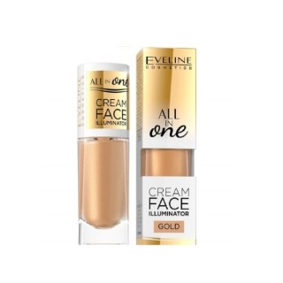 Eveline All In One Cream Liquid Face Highlighter / Gold / 8 ml