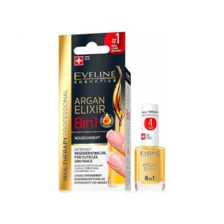 Eveline Professional Nail Therapy Argan Elixir 8in1 regenerating oil for cuticles and nails 12 ml