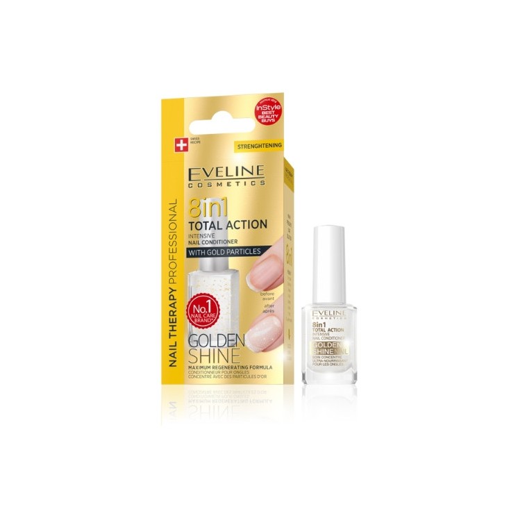 Eveline Professional Nail Therapy Total Action 8in1 Golden shine nail conditioner