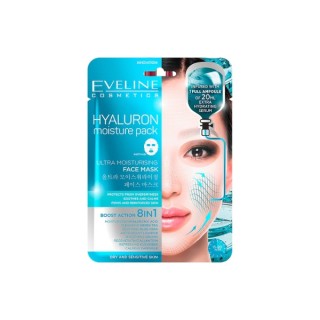 Eveline Hyaluron 8in1 ultra-hydraterend gezichtsmasker in een vel, 1 stuk