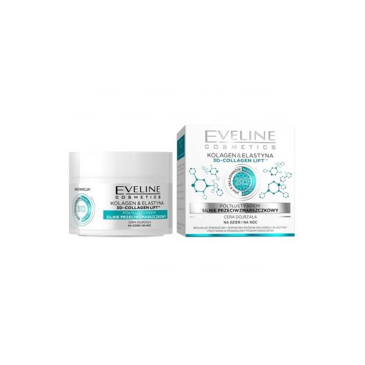 Eveline Collagen & Elastin Semi-Rich Anti-rimpel gezichtscrème 50 ml