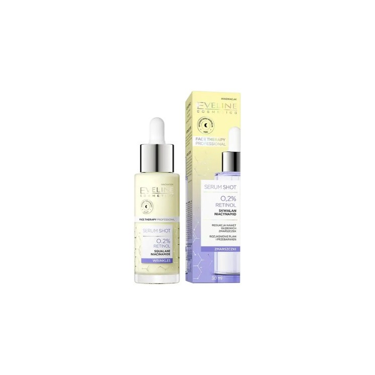 Eveline Serum Shot anti-rimpel Behandeling gezicht, hals en decolleté 0,2% Retinol 30 ml