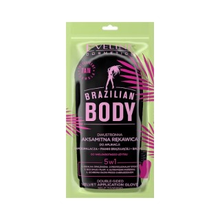 Eveline Brazilian Body double-sided velvet Glove for applying products to the body 1 piece