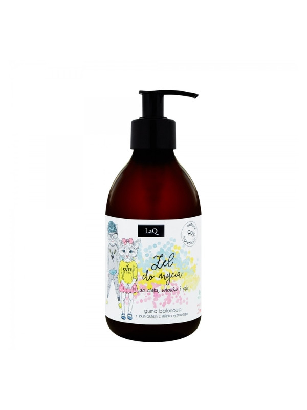 LaQ Gel voor het wassen van lichaam, haar en handen voor kinderen Bubble Gum 300 ml