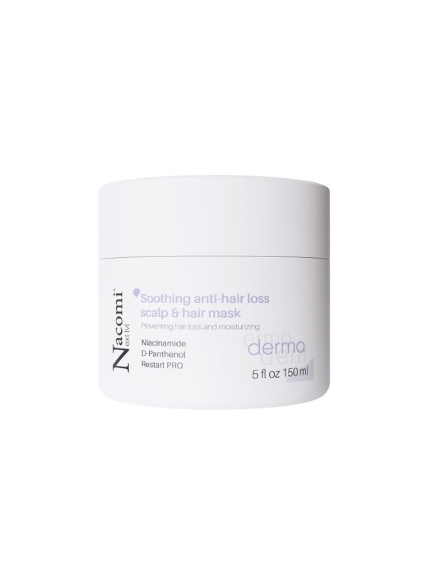 Nacomi Next Level Dermo Soothing Mask voor haar en hoofdhuid ter voorkoming van haaruitval 150 ml