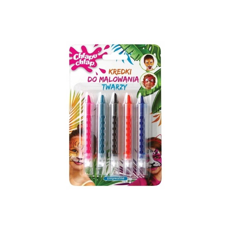 Chlapu Chlap washable face painting crayons for girl 5 pieces