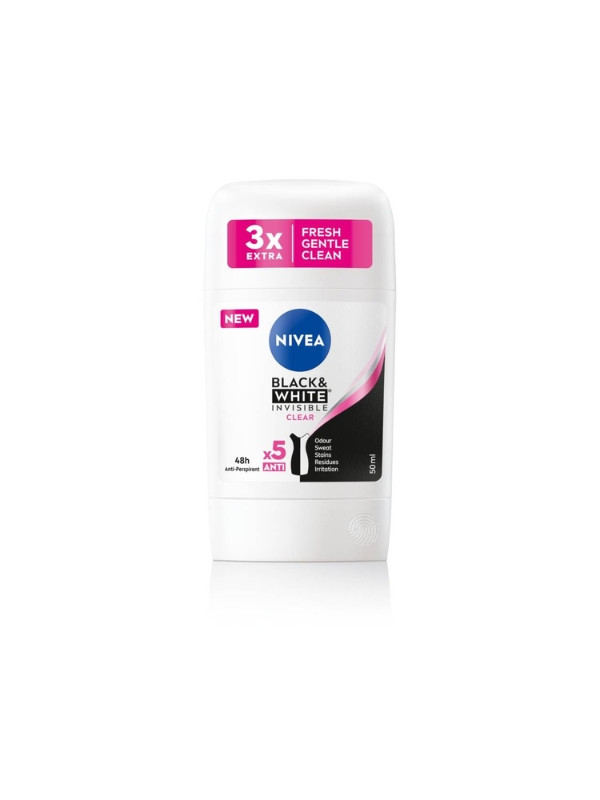 Nivea Black & White Deodorant Stick Clear 50 ml