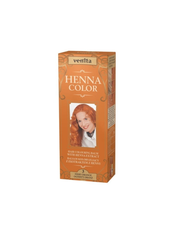 Venita Henna Color Kleurbalsem met henna-extract /3/ Vurig Oranje 75 ml