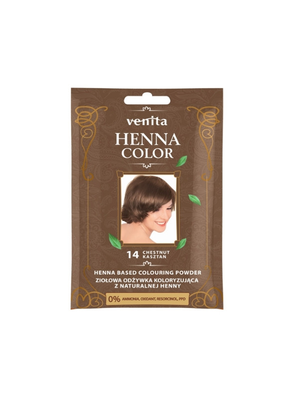 Venita Henna Color kruidenkleurende conditioner met natuurlijke henna /14/ Kastanje 25 g