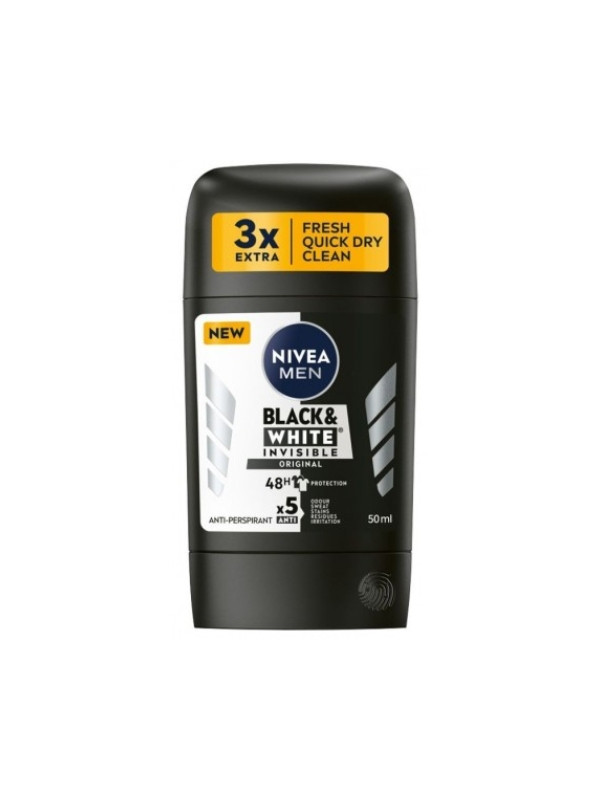 Nivea Men Black & White Invisible Orginal Antitranspirant Stick 50 ml