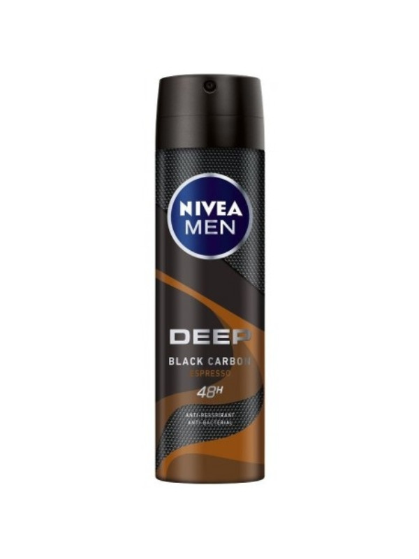 Nivea Men Deep Black Carbon Spray Deodorant Espresso 150 ml