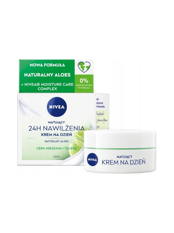 Nivea 24H feuchtigkeitsspendende, mattierende Tages-Gesichtscreme für Mischhaut und fettige Haut, 50 ml