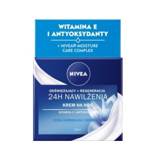 Nivea 24H Moisturizing Night Gesichtscreme Normale und Mischhaut 50 ml