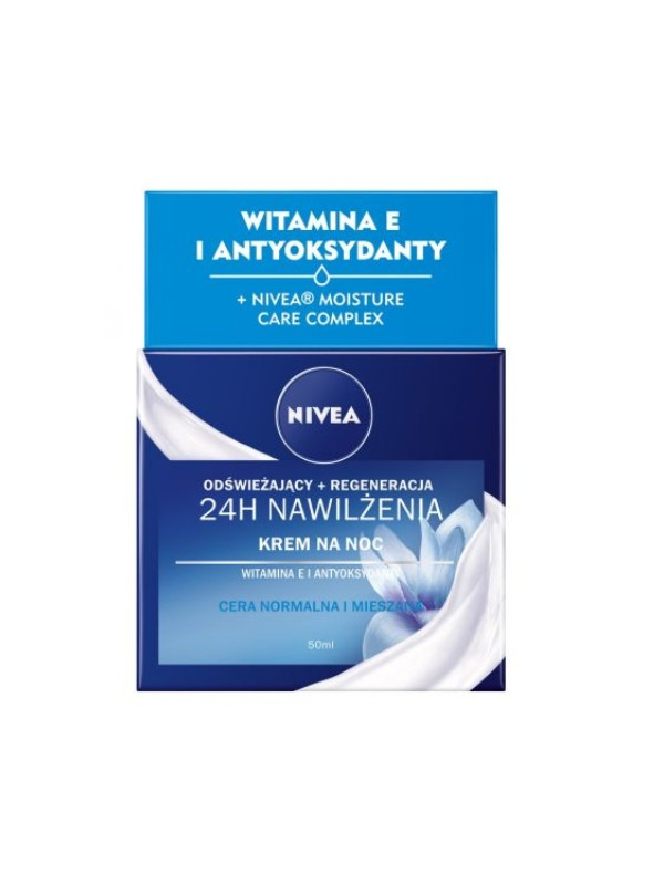 Nivea 24H Hydraterende Nachtgezichtscrème Normale en gecombineerde huid 50 ml