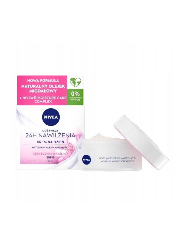 Nivea 24H Moisturizing Day Gesichtscreme für trockene und empfindliche Haut 50 ml