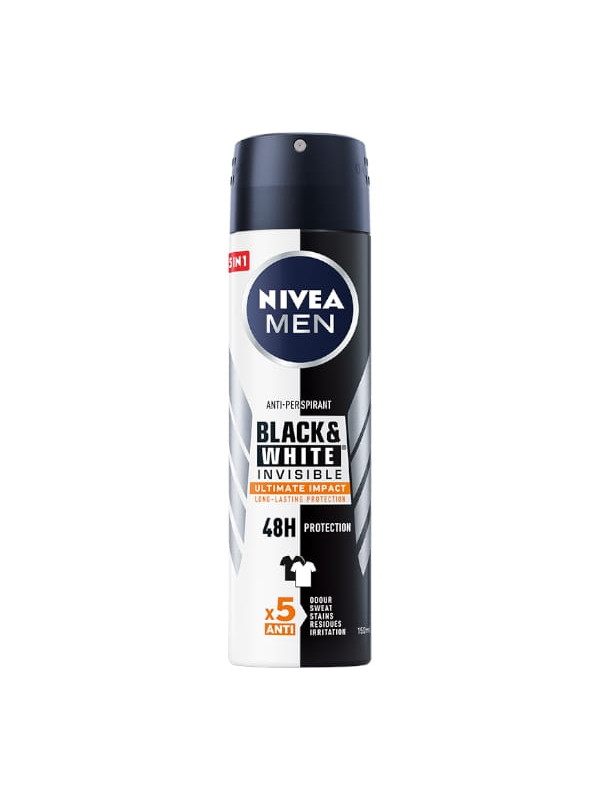 Nivea Men Black & White Invisible Ultimate Impact Spray Deodorant 150 ml