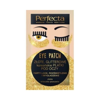 Dax Perfecta Eye Patch Glitzer Augenklappen Gold 2 Stück