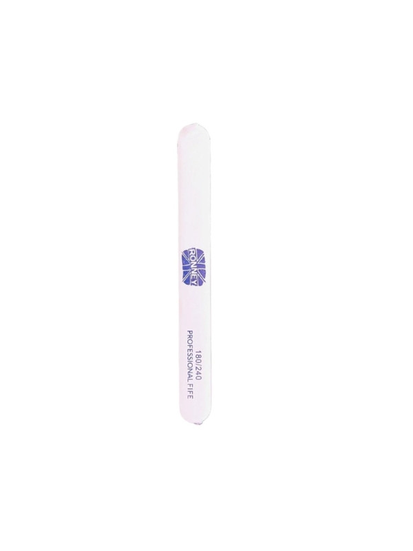 Ronney Professional Premium Nail file Straight White 180/240 1 piece