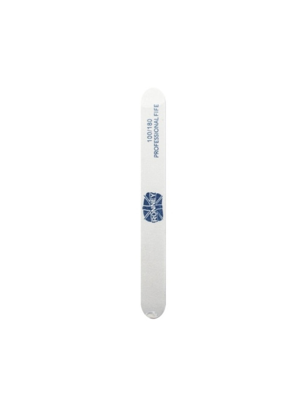 Ronney Professional Premium Nail file Straight White 100/180 1 piece