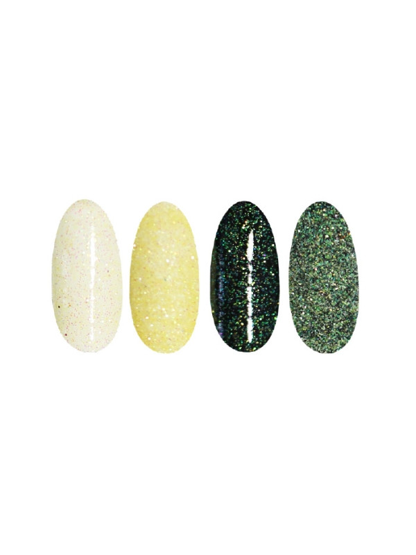 Ronney Glitter nagelpoeder /39/ Geelgroen