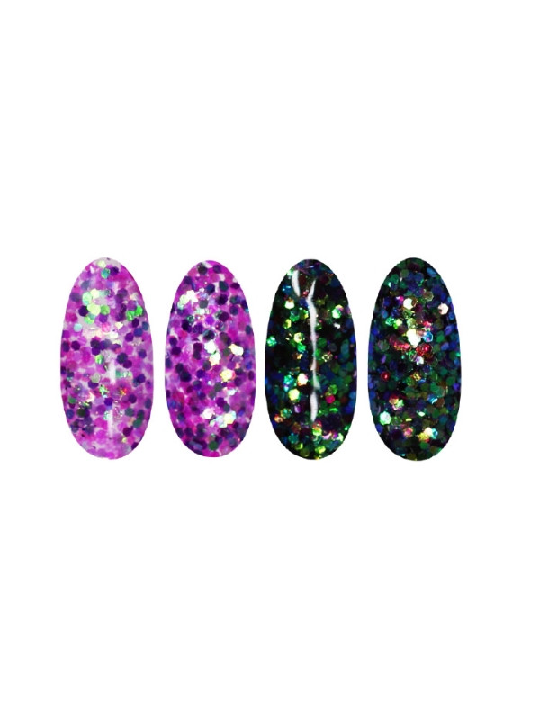 Ronney Glitter nail powder /46/ Purple foil