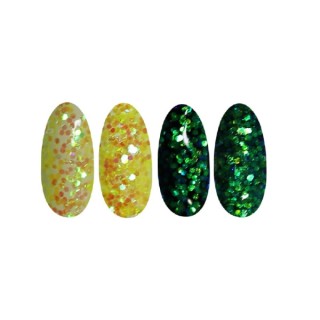 Ronney Glitter nagelpoeder /51/ Gele folie