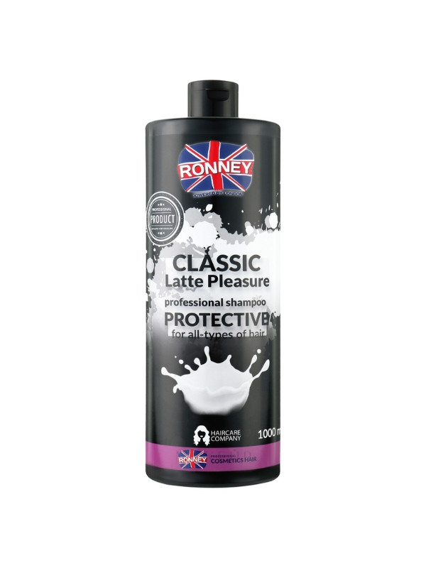 Ronney Professional beschermende shampoo voor alle haartypes Classic Latte Pleasure 1000 ml