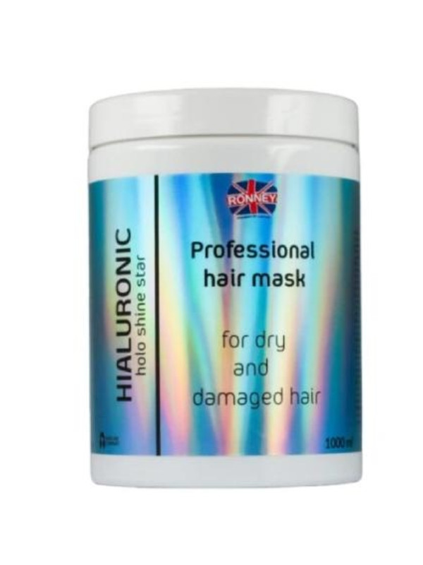 Ronney Professional Holo Shine Star moisturizing mask for dry and damaged hair Hialuronic 1000 ml