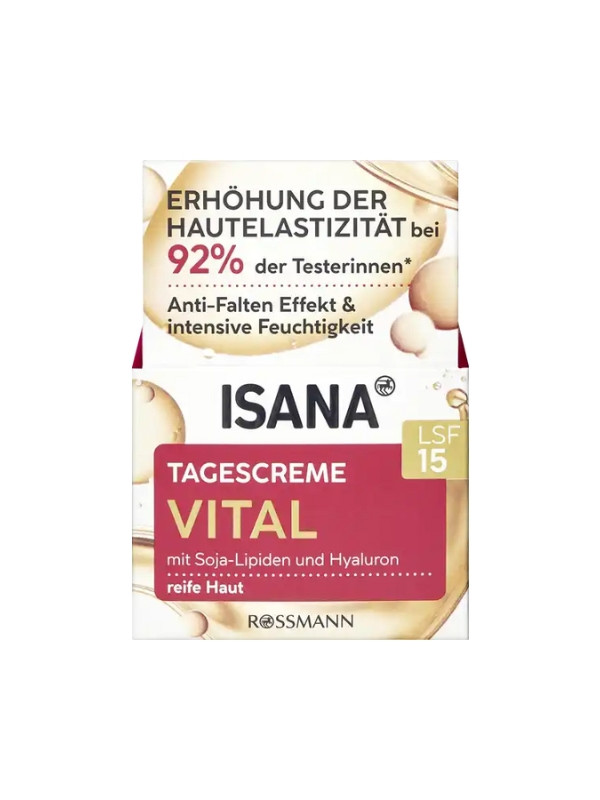 Isana Vital anti-rimpel Daggezichtscrème SPF15 50 ml