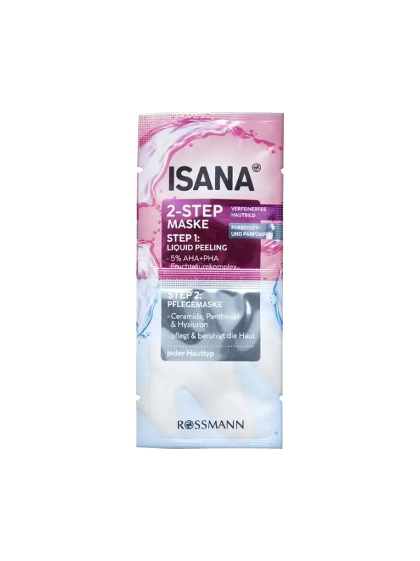 Isana 2-staps peeling gezichtsmasker 2x8 ml