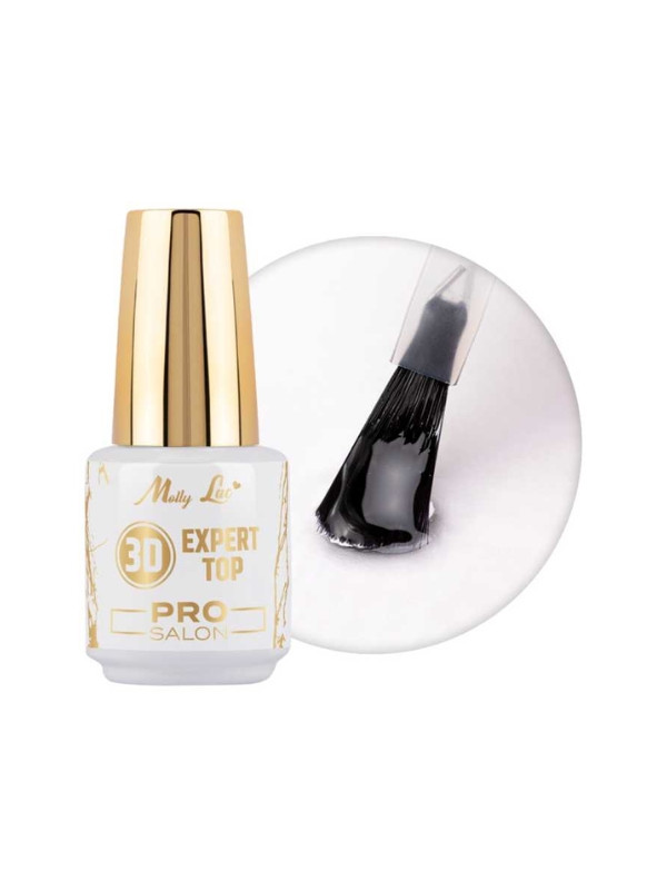 MollyLac Pro Salon 3D Expert Top for hybrid nail polishes 15 g