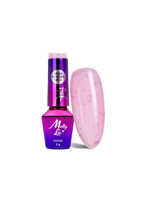 MollyLac /708/ Sparkling French Wedding Queen hybrid nail polish 5 g